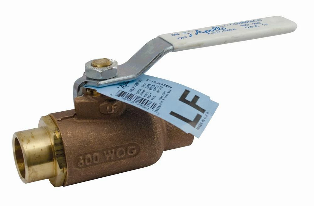 Promo ๐ฅฐ Apollo Valves 70LF-200 Series 1 in. Bronze Regular Port Solder 600# Ball Valve ๐