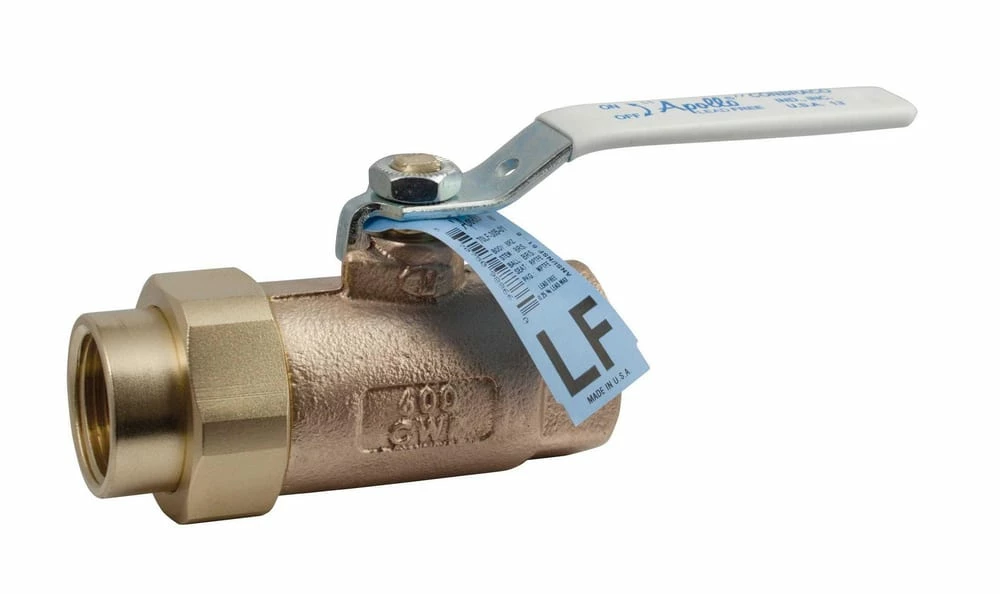 Promo βοΈ Apollo Valves 70LF-300 Series 1-1/2 in. Bronze Standard Port NPT x Union Solder 600# Ball Valve β¨